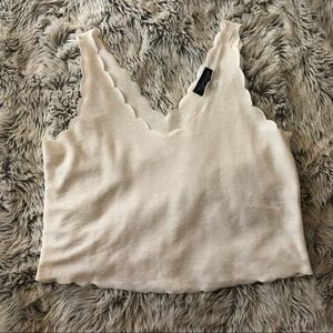 Top Shop White Crop Camisole